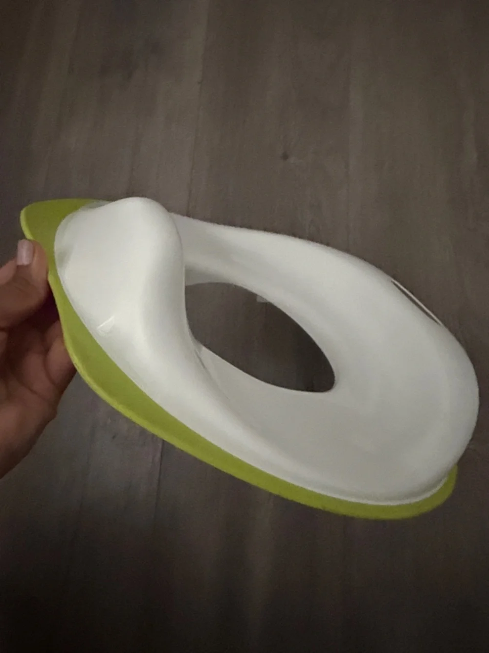 White and Lime Toddler Potty Seat - Comfortable Soft-Edge Toilet Trainer